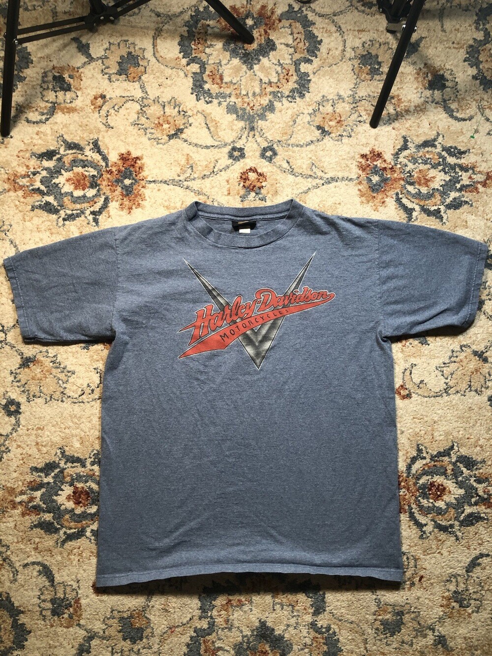 Vintage Harley Davidson Shirt Made In USA 100% Cotton Flames XL 90s Y2K